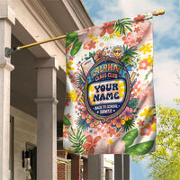 Personalized Hawaii School Club Back To Class Garden Flag Retro Tropical Hibiscus Pattern With Open Notebook TS04 House Flag White Orange - Polynesian Pride