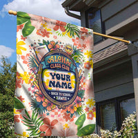 Personalized Hawaii School Club Back To Class Garden Flag Retro Tropical Hibiscus Pattern With Open Notebook TS04 - Polynesian Pride