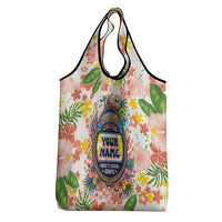 Personalized Hawaii School Club Back To Class Grocery Bag Retro Tropical Hibiscus Pattern With Open Notebook TS04 - Polynesian Pride