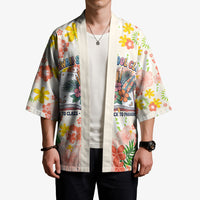 Personalized Hawaii School Club Back To Class Kimono Retro Tropical Hibiscus Pattern With Open Notebook TS04 - Polynesian Pride