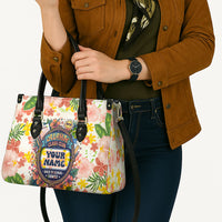 Personalized Hawaii School Club Back To Class Leather Bag Retro Tropical Hibiscus Pattern With Open Notebook TS04 - Polynesian Pride
