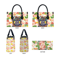 Personalized Hawaii School Club Back To Class Leather Bag Retro Tropical Hibiscus Pattern With Open Notebook TS04 - Polynesian Pride