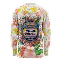 Personalized Hawaii School Club Back To Class Long Sleeve Shirt Retro Tropical Hibiscus Pattern With Open Notebook TS04 - Polynesian Pride