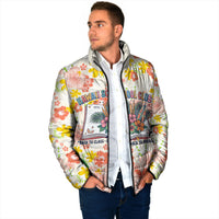 Personalized Hawaii School Club Back To Class Padded Jacket Retro Tropical Hibiscus Pattern With Open Notebook TS04 - Polynesian Pride