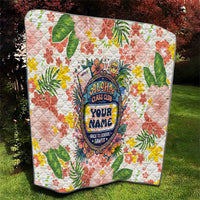 Personalized Hawaii School Club Back To Class Quilt Retro Tropical Hibiscus Pattern With Open Notebook TS04 - Polynesian Pride
