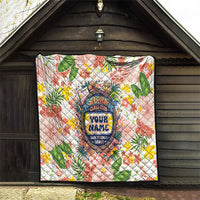 Personalized Hawaii School Club Back To Class Quilt Retro Tropical Hibiscus Pattern With Open Notebook TS04 - Polynesian Pride