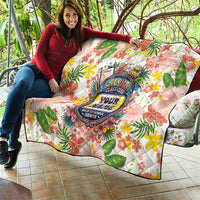 Personalized Hawaii School Club Back To Class Quilt Retro Tropical Hibiscus Pattern With Open Notebook TS04 - Polynesian Pride