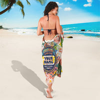 Personalized Hawaii School Club Back To Class Sarong Retro Tropical Hibiscus Pattern With Open Notebook TS04 - Polynesian Pride