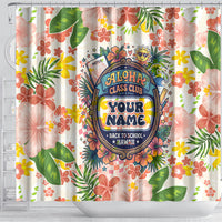 Personalized Hawaii School Club Back To Class Shower Curtain Retro Tropical Hibiscus Pattern With Open Notebook TS04 - Polynesian Pride