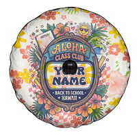 Personalized Hawaii School Club Back To Class Spare Tire Cover Retro Tropical Hibiscus Pattern With Open Notebook TS04 - Polynesian Pride