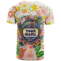 Personalized Hawaii School Club Back To Class T Shirt Retro Tropical Hibiscus Pattern With Open Notebook TS04 - Polynesian Pride