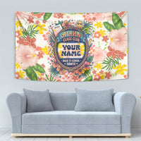 Personalized Hawaii School Club Back To Class Tapestry Retro Tropical Hibiscus Pattern With Open Notebook TS04 - Polynesian Pride