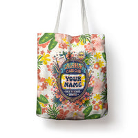 Personalized Hawaii School Club Back To Class Tote Bag Retro Tropical Hibiscus Pattern With Open Notebook TS04 - Polynesian Pride