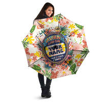 Personalized Hawaii School Club Back To Class Umbrella Retro Tropical Hibiscus Pattern With Open Notebook TS04 - Polynesian Pride