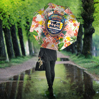 Personalized Hawaii School Club Back To Class Umbrella Retro Tropical Hibiscus Pattern With Open Notebook TS04 - Polynesian Pride