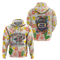 Personalized Hawaii School Club Back To Class Zip Hoodie Retro Tropical Hibiscus Pattern With Open Notebook TS04 - Polynesian Pride