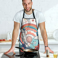 Personalized Hawaii Back To School Apron Retro Rainbow Sun with Tropical Hibiscus Flowers TS04 - Polynesian Pride