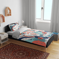 Personalized Hawaii Back To School Bedding Set Retro Rainbow Sun with Tropical Hibiscus Flowers TS04 - Polynesian Pride