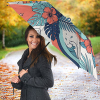 Personalized Hawaii Back To School Umbrella Retro Rainbow Sun with Tropical Hibiscus Flowers TS04 - Polynesian Pride