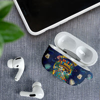 Personalized Hawaii Back To School Aloha Learning AirPods Case Retro Rainbow open Notebook with Pineapple and Hibiscus Flowers TS04 - Polynesian Pride
