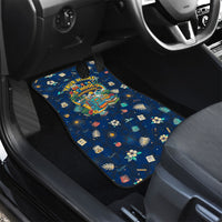 Personalized Hawaii Back To School Aloha Learning Car Mats Retro Rainbow open Notebook with Pineapple and Hibiscus Flowers TS04 - Polynesian Pride