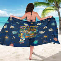 Personalized Hawaii Back To School Aloha Learning Sarong Retro Rainbow open Notebook with Pineapple and Hibiscus Flowers TS04 - Polynesian Pride