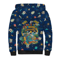 Personalized Hawaii Back To School Aloha Learning Sherpa Hoodie Retro Rainbow open Notebook with Pineapple and Hibiscus Flowers TS04 - Polynesian Pride
