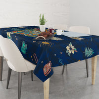 Personalized Hawaii Back To School Aloha Learning Tablecloth Retro Rainbow open Notebook with Pineapple and Hibiscus Flowers TS04 - Polynesian Pride