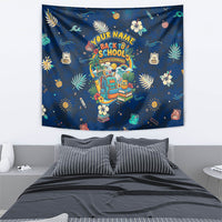 Personalized Hawaii Back To School Aloha Learning Tapestry Retro Rainbow open Notebook with Pineapple and Hibiscus Flowers TS04 - Polynesian Pride