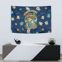 Personalized Hawaii Back To School Aloha Learning Tapestry Retro Rainbow open Notebook with Pineapple and Hibiscus Flowers TS04 - Polynesian Pride