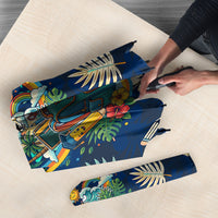 Personalized Hawaii Back To School Aloha Learning Umbrella Retro Rainbow open Notebook with Pineapple and Hibiscus Flowers TS04 - Polynesian Pride