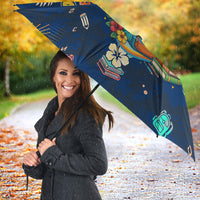 Personalized Hawaii Back To School Aloha Learning Umbrella Retro Rainbow open Notebook with Pineapple and Hibiscus Flowers TS04 - Polynesian Pride
