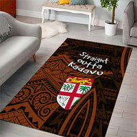 Straight Outta Kadavu Fiji Area Rug Tribal Polynesian Tattoo Coat Of Arms Flag TS04 - Polynesian Pride