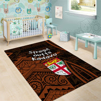 Straight Outta Kadavu Fiji Area Rug Tribal Polynesian Tattoo Coat Of Arms Flag TS04 - Polynesian Pride