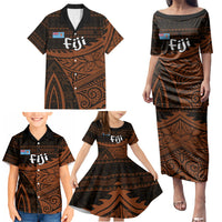 Straight Outta Kadavu Fiji Family Matching Puletasi and Hawaiian Shirt Tribal Polynesian Tattoo Coat Of Arms Flag TS04 - Polynesian Pride