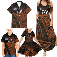 Straight Outta Kadavu Fiji Family Matching Summer Maxi Dress and Hawaiian Shirt Tribal Polynesian Tattoo Coat Of Arms Flag TS04 - Polynesian Pride