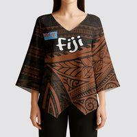 Straight Outta Kadavu Fiji Kimono Sleeve Blouse Tribal Polynesian Tattoo Coat Of Arms Flag TS04 - Polynesian Pride