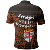Straight Outta Kadavu Fiji Polo Shirt Tribal Polynesian Tattoo Coat Of Arms Flag TS04 - Polynesian Pride