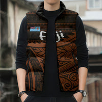 Straight Outta Kadavu Fiji Sleeveless Puffer Jacket Tribal Polynesian Tattoo Coat Of Arms Flag TS04 - Polynesian Pride