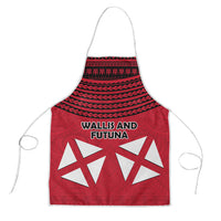 Wallis And Futuna Apron Polynesian Tattoo Flag Map TS04 Red Black - Polynesian Pride