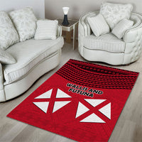 Wallis And Futuna Area Rug Polynesian Tattoo Flag Map TS04 - Polynesian Pride
