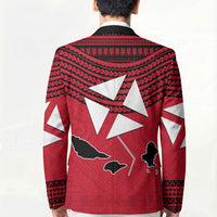 Wallis And Futuna Blazer Polynesian Tattoo Flag Map TS04 - Polynesian Pride