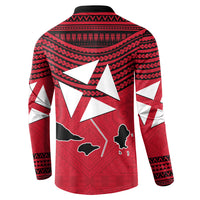 Wallis And Futuna Button Sweatshirt Polynesian Tattoo Flag Map TS04 - Polynesian Pride