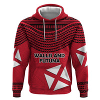 Wallis And Futuna Hoodie Polynesian Tattoo Flag Map TS04 Pullover Hoodie Red Black - Polynesian Pride