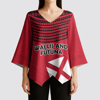 Wallis And Futuna Kimono Sleeve Blouse Polynesian Tattoo Flag Map TS04 - Polynesian Pride