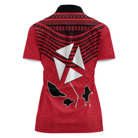 Wallis And Futuna Women Polo Shirt Polynesian Tattoo Flag Map TS04 - Polynesian Pride