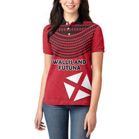 Wallis And Futuna Women Polo Shirt Polynesian Tattoo Flag Map TS04 - Polynesian Pride