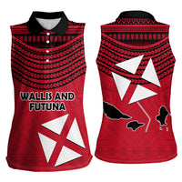 Wallis And Futuna Women Sleeveless Polo Shirt Polynesian Tattoo Flag Map TS04 - Polynesian Pride