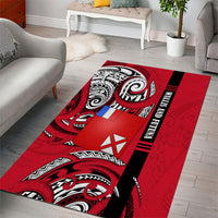 Wallis And Futuna Area Rug Tribal Polynesian Tattoo Flag Motif TS04 - Polynesian Pride