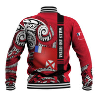 Wallis And Futuna Baseball Jacket Tribal Polynesian Tattoo Flag Motif TS04 - Polynesian Pride